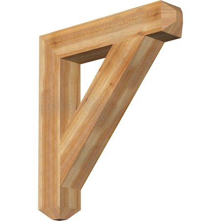 Ekena Millwork Traditional Craftsman Rough Sawn Bracket, Western Red Cedar, 6"W x 34"D x 38"H BKT06X34X38TRA04RWR